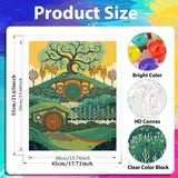 xcemhil Paint by Numbers Kit for Adults Landscape, Cabin Paint by Numbers for Adults, New Zealand House Paint by Number for Gifts and Home Wall Decor 16x20 Inch xcemhil