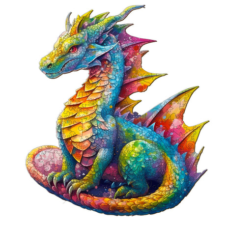 Woodemon Wooden Puzzles for Adults and Kids, Dragon (L-280pcs) Wooden Jigsaw Puzzles, Unique Shaped Animal Wood Puzzles Adults and Kids Family Games 14 * 12in Woodemon