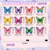 VioraWhite 12 Pcs Halloween Butterfly Diamond Art Kits for Adults Swaying in The Wind Butterfly Diamond Painting Glow in The Dark Iron Stakes Art Crafts for Beginners Garden Home Decoration VioraWhite
