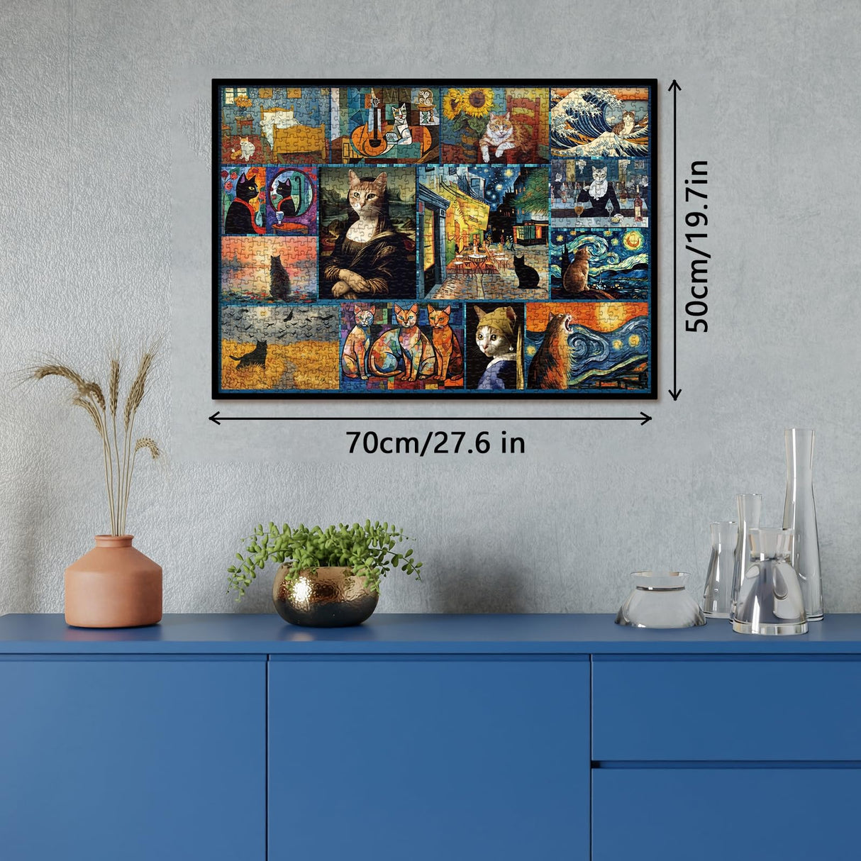 Cat Puzzles for Adults 1000 Piece, Kitten Animal Jigsaw Puzzle, Classic Artists Cat Puzzles for Adults Funny IdeaBazar