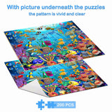 Puzzles for Kids Ages 6-8 8-10 Year Old - Ocean Underwater World, 200 Pieces Jigsaw Puzzles for Kids, Learning Educational Toys for Boys and Girls Unolidrom