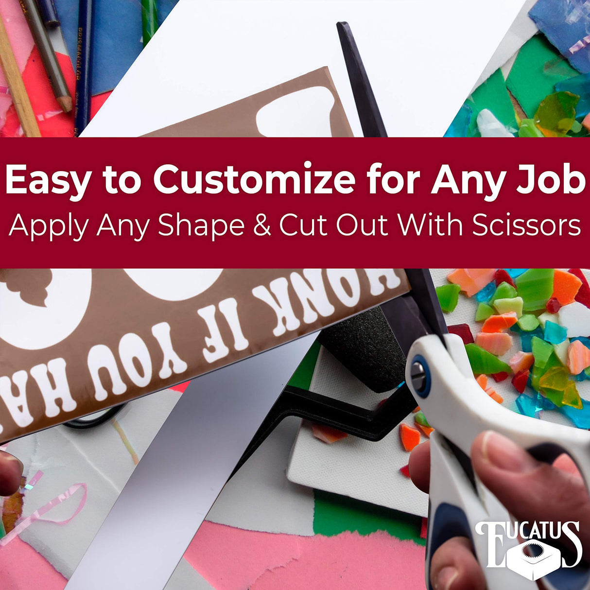 Magnetize Memories with 8x10 in Adhesive Photo Magnets 10 pack. Peel and Stick Magnetizers Turn School Crafts, Family Pictures or Kids Art Into Durable, Flexible Gifts. Custom Sheets for Fridge or Car EUCATUS BEST PRODUCTS & GIFTS