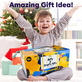 FUNZBO Arts and Crafts Supplies for Kids - Crafts for Girls with Pipe Cleaners, Construction Paper, Pom poms & Googly Eyes, Crafts for Kids Ages 4-8, School Craft Projects, Easter Gifts for Girls FUNZBO