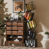 YTDnova 5-Tier Metal Bookshelf – Modern Geometric Narrow Bookcase with Matte Black Finish, Tall Storage Organizer Display Shelf for Living Room, Bedroom, Office, Small Spaces YTDnova