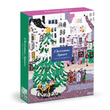 Galison Joy Laforme Christmas Square – DIY 9 x 12 Paint by Number Kit with Stunning Christmas Art for Beginners and Experts Includes Paint and Brushes Galison