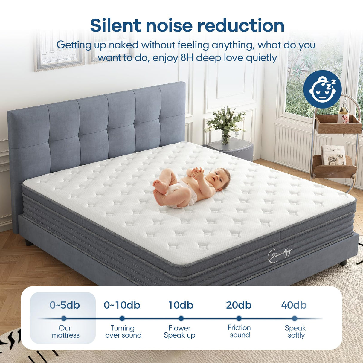 Looallyy 12 inch Queen Mattress, Mixed Memory Foam Box Mattress, Independent Bagged Spring, Sports Isolation, deep Sleep Looallyy