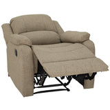RecPro Charles Collection | 30" Zero Wall Wall Hugger Recliner | RV Living Room (Slideout) Chair | Cloth (Oatmeal, 1 Chair) RecPro