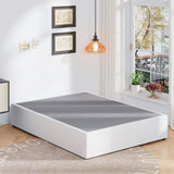 Upcanso 16 Inch King Size Bed Frame with White Skirt Cover, Metal King Bed Frame with Storage, No Box Spring Needed, Heavy Duty, Easy Assembly, Noise Free, Mattress Foundation Upcanso