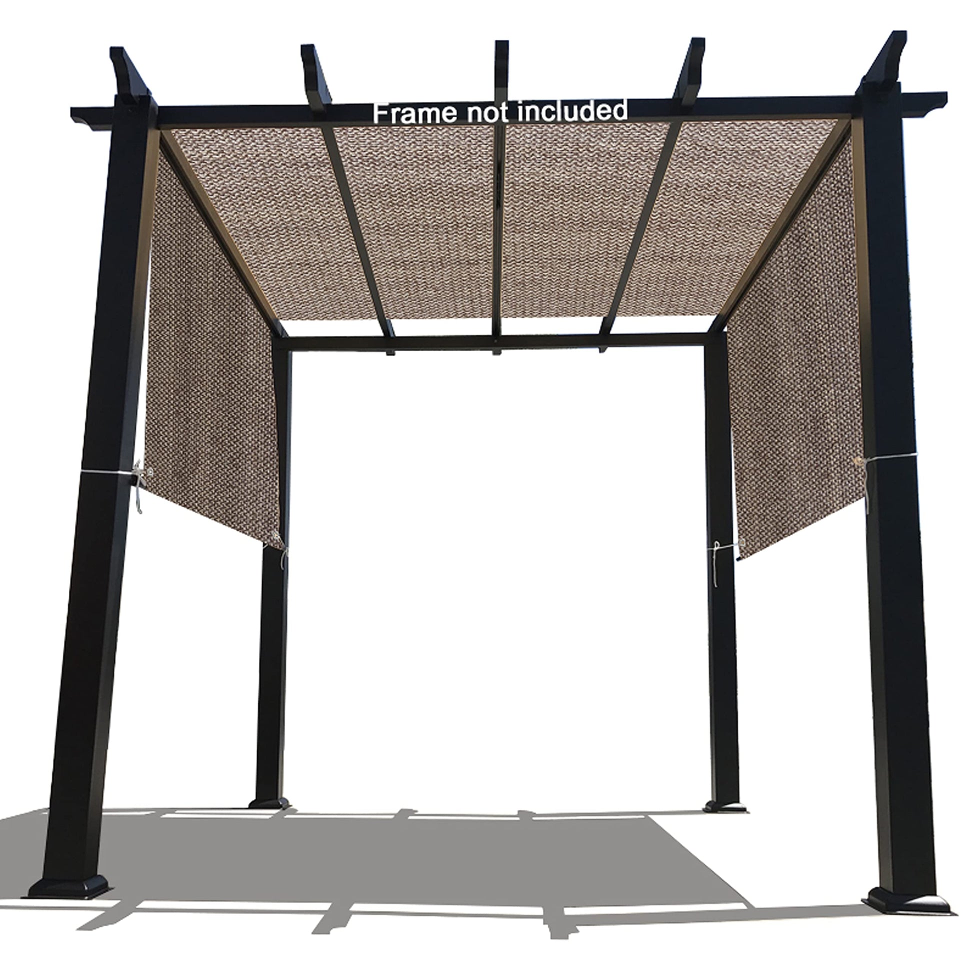 Pergola Shade Cover - Pergola Replacement Canopy with Breathable Shade Cloth for 10x10 & 12x10 FT Pergola (18 FT x 105 in, Walnut) - WoodArtSupply