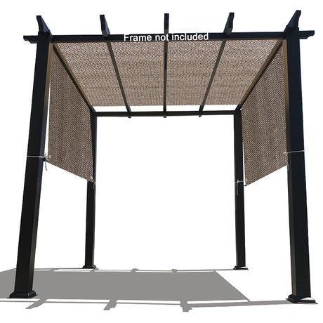 Pergola Shade Cover - Pergola Replacement Canopy with Breathable Shade Cloth for 10x10 & 12x10 FT Pergola (18 FT x 105 in, Walnut) Alion Home
