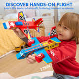 Klever Kits 4 DIY Wooden Aircrafts-Build & Paint Your Own Wooden Airplane Craft Kit, Art & Craft Kit DIY Projects, Easy to Assemble Birthday Gifts for Boys 6-12 Year Old Klever Kits