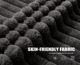 Modular Sectional Sofa 2 Seater Loveseat Modular Sofa Couch with Deep Seat Memory Foam Cloud Sofa Chair with Pillows Oversized Sectional Sofa for Living Room Bedroom (Strip Grey, Loveseat) Hobestluk