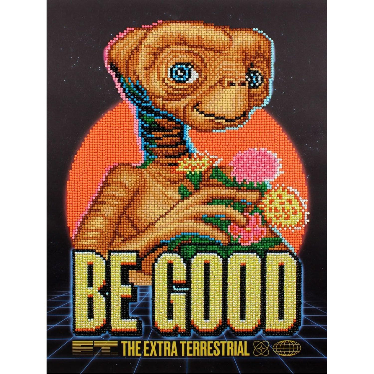 DIAMOND DOTZ Kit - E.T. Be Good - Diamond Painting Kit for Adults - Diamond Art Painting of E.T. the Extra-Terrestrial - Movie Diamond Painting Camelot Fabrics