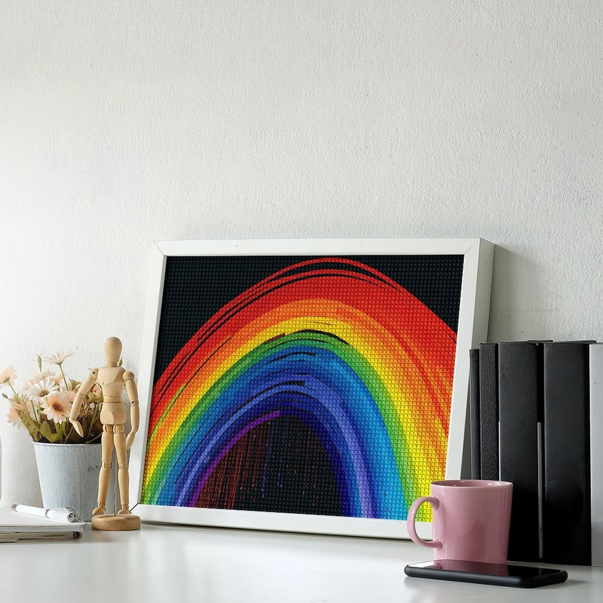 NONHAI Diamond Painting Kits for Adults - DIY Diamond Art Kits for Beginners - Full 5D Paint Drill Diamond Dots Paintings- Rainbow Diamonds Pictures Gem Art and Craft Wall Decor 12"x16" NONHAI