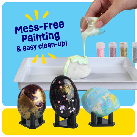 Paint Pouring Rocks for Kids - Rock Painting Kit - Arts and Crafts for Kids Ages 8-12 - Craft for Girls 4 5 6 7 8 Year Old Girl - Birthday Christmas Gifts for Boys - Art Kit - Toys for Ages 5-7 Dan&Darci