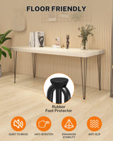 Table Legs 28 Inch, Hairpin Legs 28 Inch, Desk Legs for Furniture with Rubber Floor Protectors, Industrial Style for Coffee Table, Side Table, Dining Table, Bench, 4PCS Black TITECK