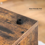 FEANDREA Litter Box Enclosure, Cat Litter Box Furniture Hidden, with Front Entry, Modern Cat House for Indoor Cat, Kitty, Side End Table, 32.4 x 20.9 x 19.7 Inches, Rustic Brown UPCL001X01 Feandrea