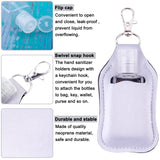 Duufin 40 Pieces Hand Sanitizer Holder Empty Travel Bottle Set Including 20 Pieces Hand Sanitizer Keychain Holders and 20 Pieces Reusable Flip Cap Travel Bottles for Hand Sanitizer, White Duufin