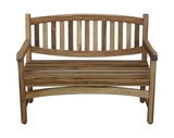 EcoDecors Kent Outdoor Bench Teak Wood Garden Bench Patio Bench with Armrests and Backrest, Yard Benches for Indoor and Outdoors- Natural Teak EcoDecors