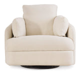 Signature Design by Ashley Modmax Coastal Press-Back Swivel Glider Rocker Recliner with Machine Washable Cover, Hidden Storage Compartments and 2 Bolster Pillows, Beige Signature Design by Ashley