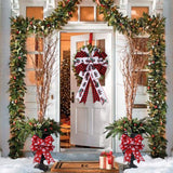 Vloso Christmas Ribbon Wired 2.5 Inch,6 Roll 30 Yards Christmas Wired Ribbon,Incl. Santa/Snowman/Snowflake/Buffalo Plaid Ribbon for Wreaths Bows Holiday Xmas Decor DIY Crafts Vloso