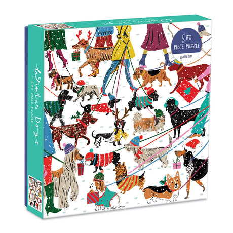 Galison Winter Dogs 500 Piece Puzzle Galison
