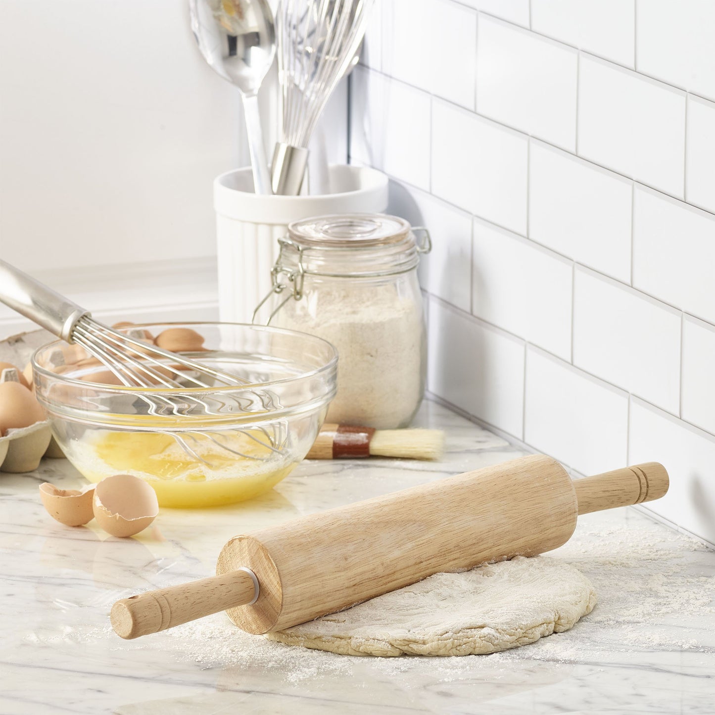 Farberware Classic Wood Rolling Pin, 17.75 Inch, Natural