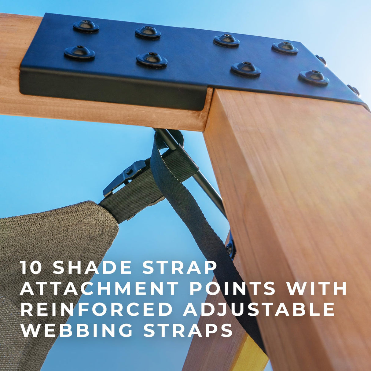 Backyard Discovery Brendan 12' x 10' Modern Cedar Wood Pergola Kit with Heavy-Duty Sun Shade Sail Screen Canopy, PowerPort, High-Wind Rating for Outdoor Patio, Garden, Deck, and Entertaining Backyard Discovery