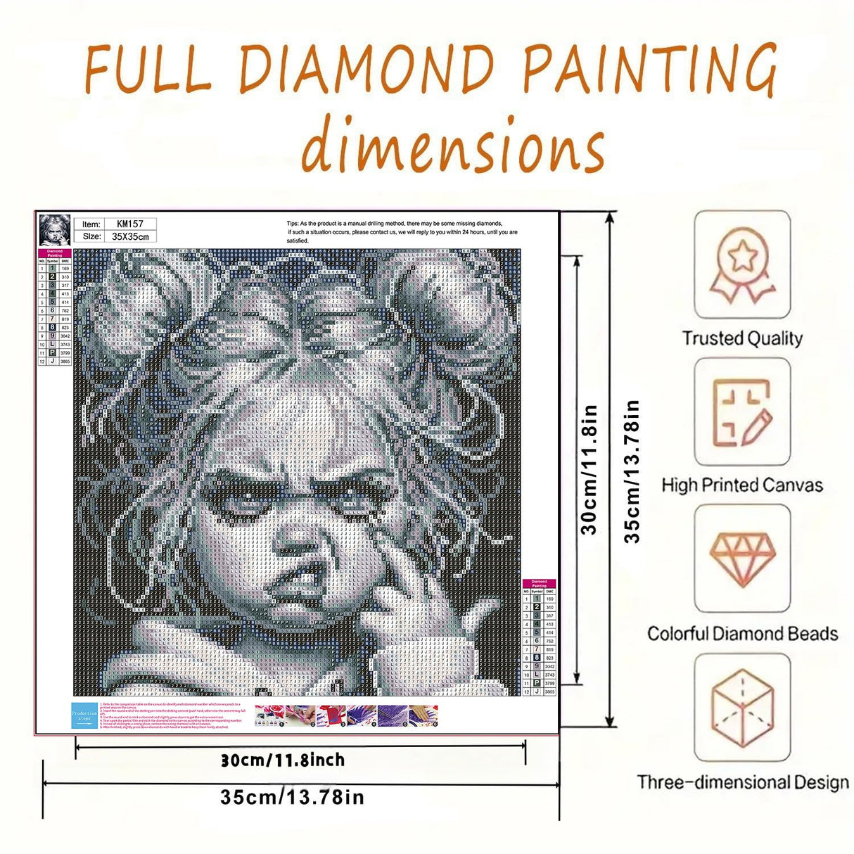 5D Diamond Painting Kits for Adults, Funny Girl Under Lightning Diamond Art Kits for Adults Beginner, DIY Full Drill Diamond Dot Gem Painting for Home Wall Decor 13.78x13.78inch BYGFHLYW