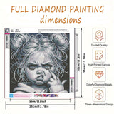 5D Diamond Painting Kits for Adults, Funny Girl Under Lightning Diamond Art Kits for Adults Beginner, DIY Full Drill Diamond Dot Gem Painting for Home Wall Decor 13.78x13.78inch BYGFHLYW