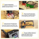 LGT LONGER RAY5 5W Laser Engraver, 40W Laser Engraving and Cutting Machine for Wood,Metal, Acrylic, Leather and Glass, 3.5-inch Color Touch Screen, Offline Engraving/Cutting Longer