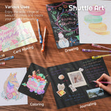 Shuttle Art Pastel Gel Pens, 24 Pastel Milky Colors Gel Pen for Black Paper, Adults Coloring Books Drawing Doodling Crafts Scrapbooking Journaling Shuttle Art