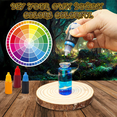Rhybor Magic Potion Kit for Kids,Mix 22 Bottles Fairy Magic Potions,Mystery Potions Craft Kit,Christmas Halloween Decorations Birthday Gift Toys for Girl 6 7 8 9 10 Rhybor