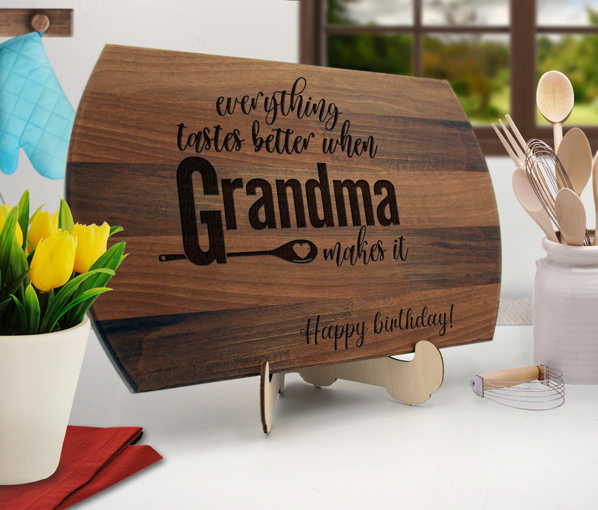 Robest's Gift Personalized Gifts For Grandma Kitchen For Mother Day - Custom Cutting Boards Wood Engraved, Wood Boards For Food, Personalized Charcuterie Board, Handmade Cutting Boards, Custom Kitchen Generic