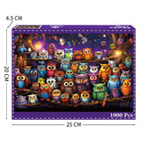 TangComplete - Owl Family Puzzle for Adults 1000 Pieces, Jigsaw Puzzles for Adults 1000 Piece, Puzzle for Adults, Adults Challenging Game Toys, Impossible Puzzle, Family Decoration Puzzle TangComplete