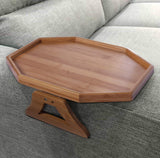 Xchouxer Side Tables Natural Bamboo Sofa Armrest Clip-On Tray, Ideal for Remote/Drinks/Phone Xchouxer