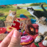 500 Piece Puzzles for Adults - Difficult Jigsaw Puzzles for Adults Challenging - Picnic Kittens and Donuts Mulic