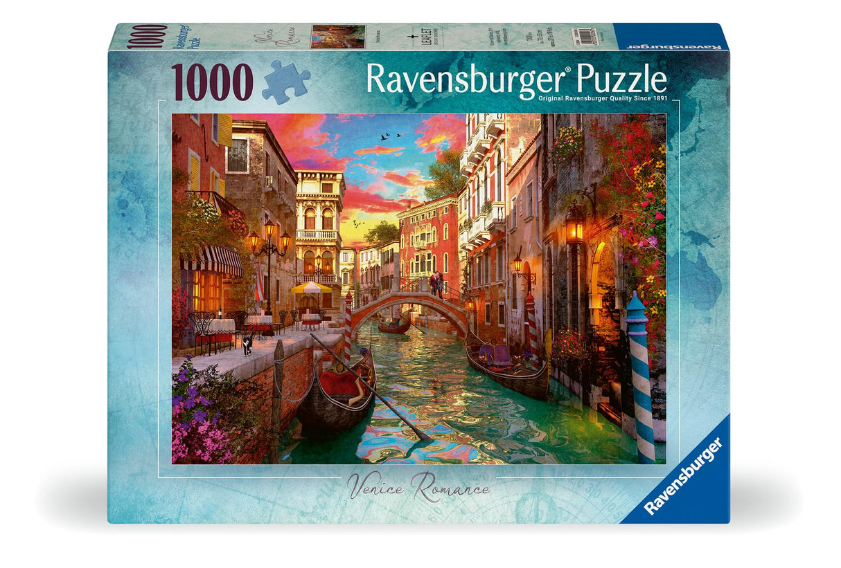 Ravensburger Venice Romance 1000 Piece Jigsaw Puzzle for Adults | Unique, Pieces | Anti-Glare Surface | FSC Certified, Eco-Friendly | Amazon Exclusive Ravensburger