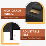 WLIVE 8 Drawer Dresser for Bedroom, Fabric Black Dresser with Large Storage Drawer Unit for Entryway, Chest of Drawers for Living Room WLIVE