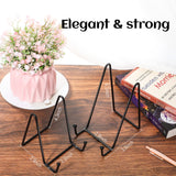 Mixweer 24 Pcs Plate Stands for Display Metal Display Stand Photo Easel Stand Book Holder Picture Stand for Decorative Display Easels Picture Frame Stand Plate Rack (4.3 Inch, 6 Inch) Mixweer