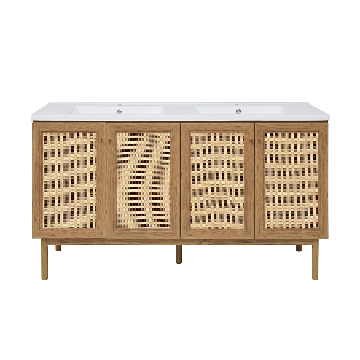 Swiss Madison SM-BV666-C Classe 60" Double Free Standing Vanity Cabinet Only - Less Vanity Top - Oak Swiss Madison