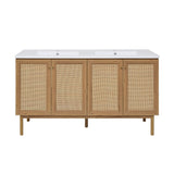 Swiss Madison SM-BV666-C Classe 60" Double Free Standing Vanity Cabinet Only - Less Vanity Top - Oak Swiss Madison