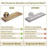 Love-KANKEI Black Floating Shelves for Wall Set of 4, Wood Wall Shelves with Lip,15.6 Inch Rustic Hanging Shelves for Bedroom Bathroom Living Room Kitchen Nursery Display Love-KANKEI