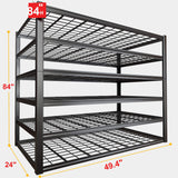 PMKES 6 Tier Garage Shelving Heavy Duty, 50" WGarage Shelves, 50" W x 84" H x 24" D Adjustable Storage Shelving Unit, Commercial Metal Shelves for Warehouse, Basement, Shop,2 Pack PMKES