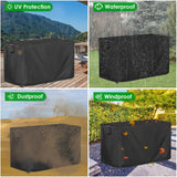 Iptienda Patio Bar Table Cover for Outdoor Console/Buffet Table, 50 Inch Waterproof Prep Table Cover for Grill Cart, Stainless Steel/Metal Table-50"L x 34"W x 36"H Iptienda