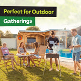 EconoHome 4-Piece Outdoor Patio Furniture Set - Patio Set with 2 Rattan Chairs, 1 Loveseat & 1 Glass -Top Coffee Table - Weather-Proof Wicker with Cushions - Conversation Set for Porch, Balcony, Lawn EconoHome