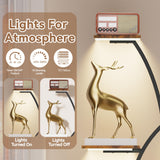 Tall Corner Shelf Stand with LED Lights, 8 Tier Bookshelf for Living Room, 65" Black Display Shelf Storage Cabinet Metal Plant Stand, Standing Rack Shelves Cases for Home Decor, Bedroom, Office JUSTOGO