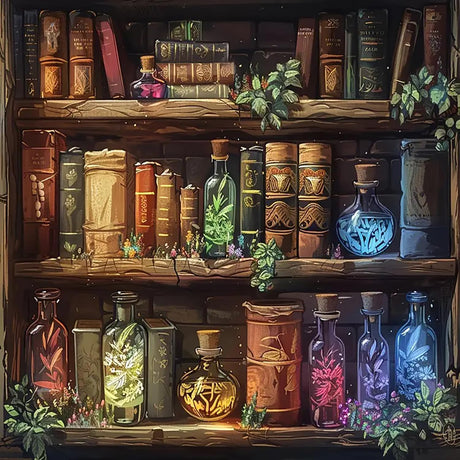 AIBOERL Diamond Painting Kits for Adults -Books DIY 5D Diamond Art Kits Full Drill Diamond Dots Paintings with Diamonds Gem Art and Crafts Home Decor 【13.78x13.78inch】 AIBOERL