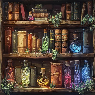 AIBOERL Diamond Painting Kits for Adults -Books DIY 5D Diamond Art Kits Full Drill Diamond Dots Paintings with Diamonds Gem Art and Crafts Home Decor 【13.78x13.78inch】