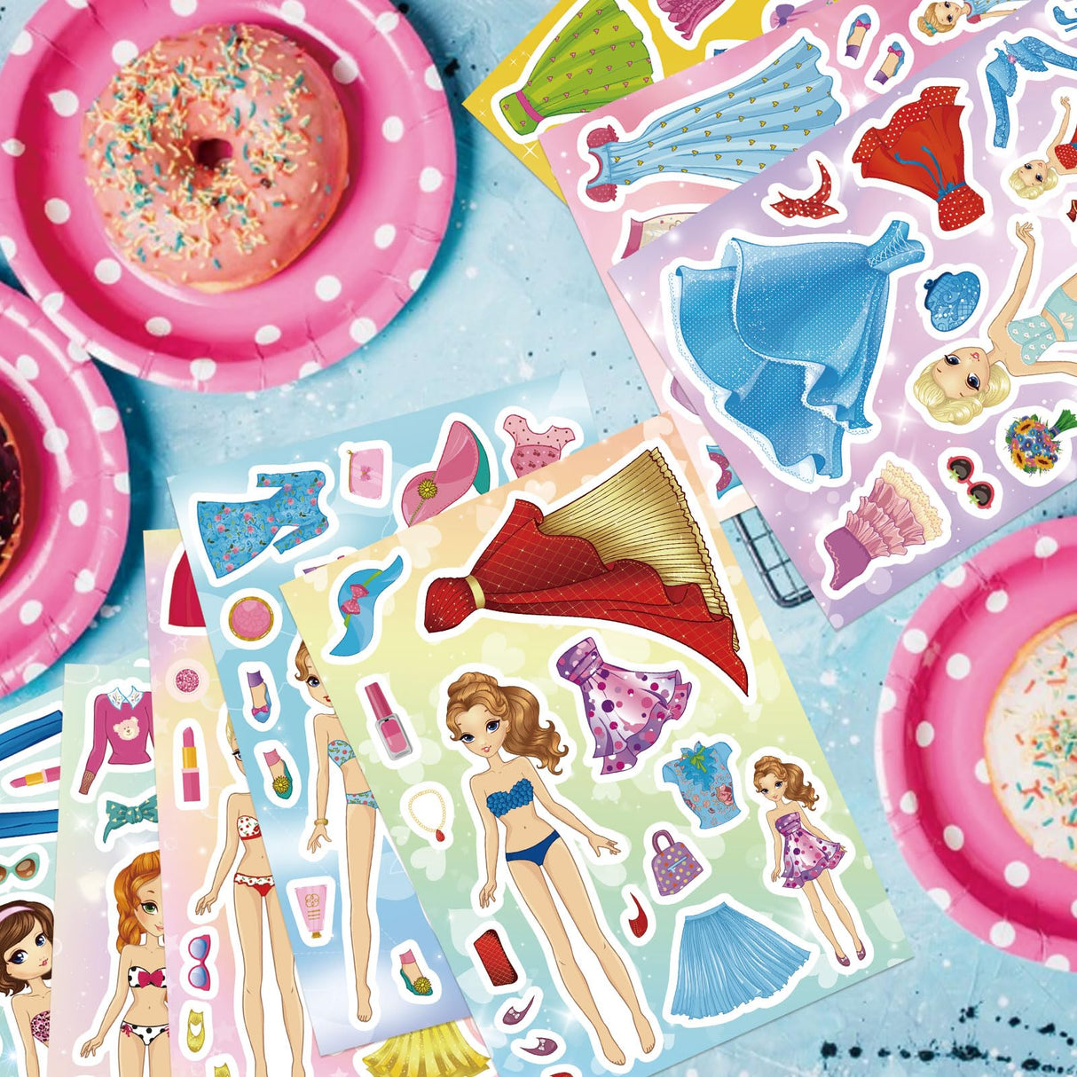 Stickers for Kids, 24 Sheets Dress Up Stickers for Girls, Make Your Own Fairy Princess Sticker, Birthday Party Favor, Classroom Rewards, Art Craft DUJAA